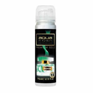 ΑΡΩΜΑΤΙΚΟ ΑΥΤΟΚΙΝΗΤΟΥ ΣΕ ΣΠΡΕΙ (SPRAY) ΜΕ ΑΡΩΜΑ SUAVE PREMIUM GOLD SERIES 75ml AQUA - 1 TEM. - Image 1