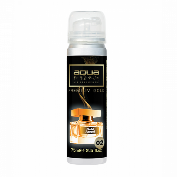ΑΡΩΜΑΤΙΚΟ ΑΥΤΟΚΙΝΗΤΟΥ ΣΕ ΣΠΡΕΙ (SPRAY) ΜΕ ΑΡΩΜΑ GOLD ANGEL PREMIUM GOLD SERIES 75ml AQUA - 1 TEM.