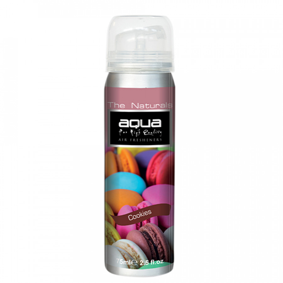 ΑΡΩΜΑΤΙΚΟ ΑΥΤΟΚΙΝΗΤΟΥ ΣΕ ΣΠΡΕΙ (SPRAY) ΜΕ ΑΡΩΜΑ ΜΠΙΣΚΟΤΟ (SOFT COOKIES) FLAVORS SERIES 75ml AQUA - 1 TEM.