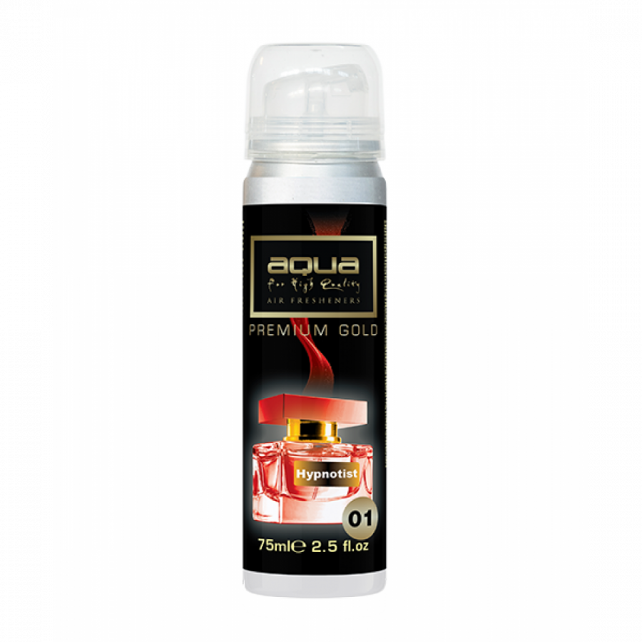 ΑΡΩΜΑΤΙΚΟ ΑΥΤΟΚΙΝΗΤΟΥ ΣΕ ΣΠΡΕΙ (SPRAY) ΜΕ ΑΡΩΜΑ HYPNOTIST PREMIUM GOLD SERIES 75ml AQUA - 1 TEM.