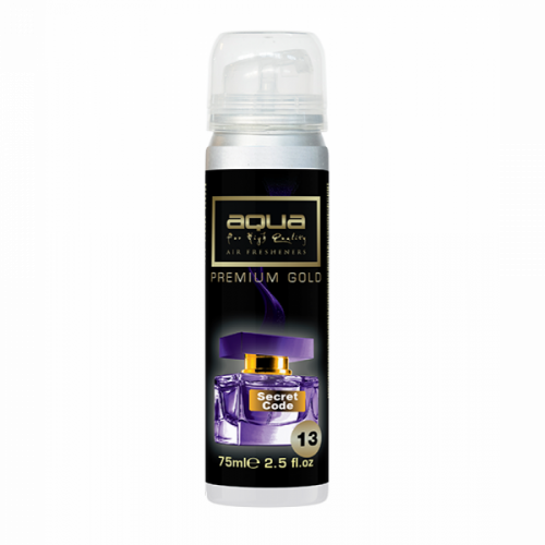 ΑΡΩΜΑΤΙΚΟ ΑΥΤΟΚΙΝΗΤΟΥ ΣΕ ΣΠΡΕΙ (SPRAY) ΜΕ ΑΡΩΜΑ SECRET CODE PREMIUM GOLD SERIES 75ml AQUA - 1 TEM