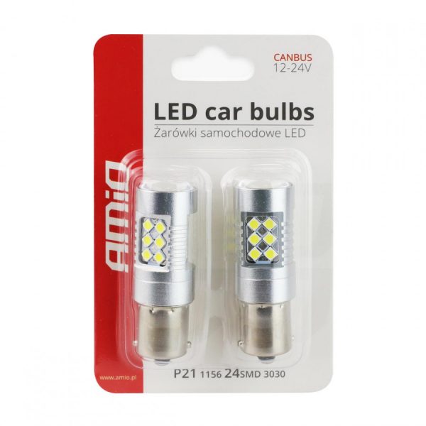 P21W LED CANBUS 24SMD White 12V/24V - 2ΤΕΜ.