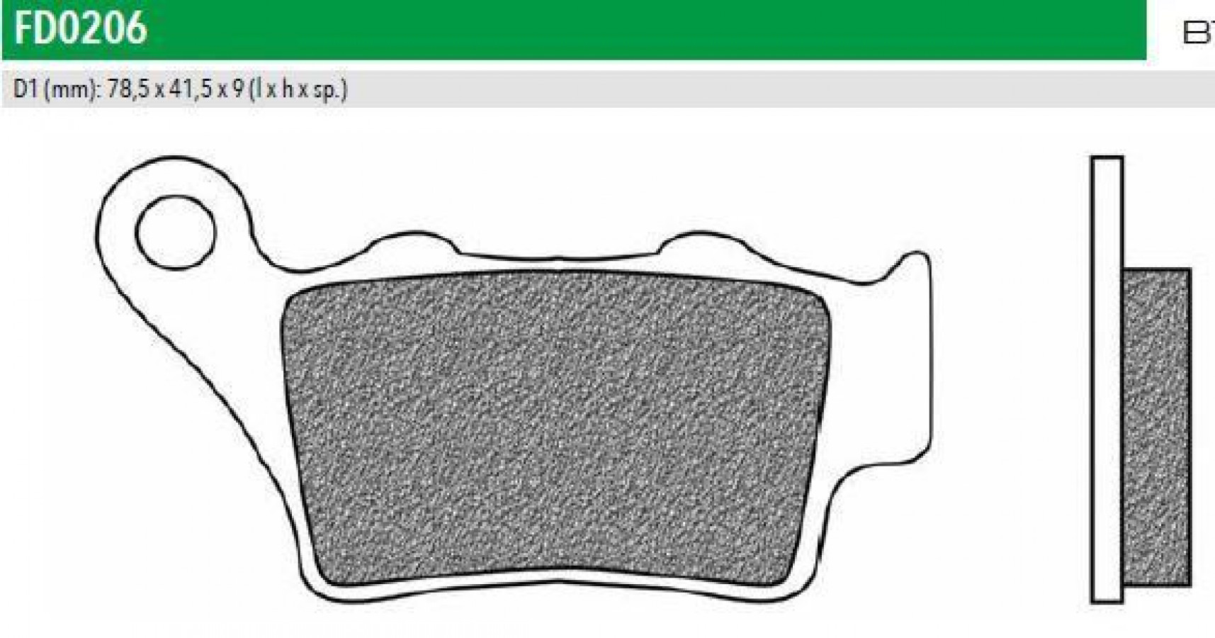 Τακάκια Φρένων Πίσω Newfren FD0206BT1 F208/213 – Για Yamaha XT660 / BMW F650 / KTM / Aprilia – 2 Τεμάχια