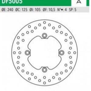 Δισκόπλακα Newfren DF5005A – SH125/150 Εμπρός & Πίσω / XLV600–650 Πίσω – 240x125x105mm – 4 Τρύπες – 1 Τεμάχιο - Image 1