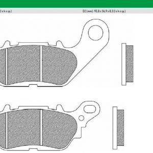 Τακάκια Πίσω Newfren FD0437BT1 για Yamaha Crypton X / T110 / NMAX / Tricity – 1 Σετ