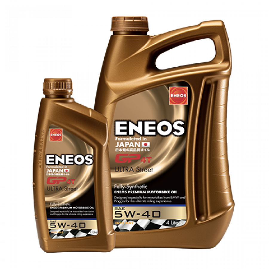 Λάδι Μηχανής ENEOS GP4T ULTRA STREET 5W-40 Πλήρως Συνθετικό – 1 Λίτρο