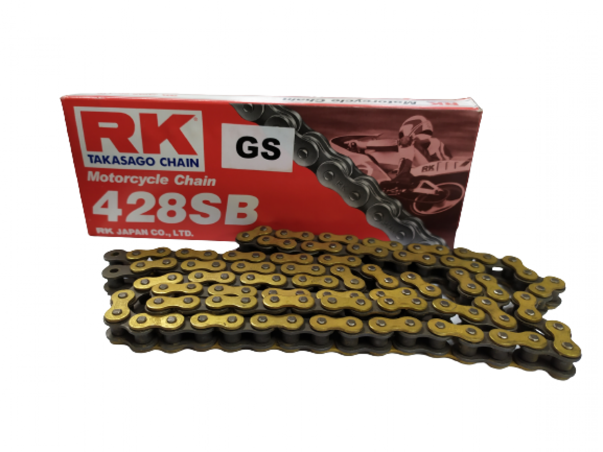 Αλυσίδα 428SB 112L Χρυσή Ενισχυμένη RK για Yamaha Crypton X 135 – 1 Τεμάχιο