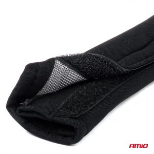 Μαξιλαράκια Ζώνης Ασφαλείας AMiO Μαύρα 22x6cm με Velcro – 2 Τεμάχια - Image 3