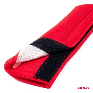 Μαξιλαράκια Ζώνης Ασφαλείας AMiO Κόκκινα 22x6cm με Velcro – 2 Τεμάχια - Image 4