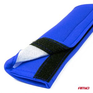 Μαξιλαράκια Ζώνης Ασφαλείας AMiO Μπλε με Velcro 22x6cm – Σετ 2 Τεμαχίων - Image 3