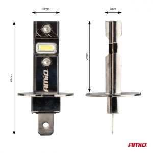 Λάμπες LED H3 12V 60W 6000K 5600lm +400% CAN-BUS AMiO Hybrid Series – 2 Τεμάχια - Image 3