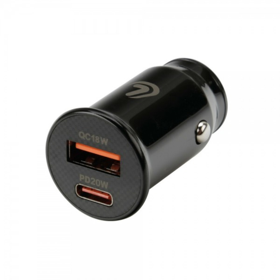Φορτιστής Αυτοκινήτου Αναπτήρα Lampa Essential Line – 12/24V, 20W, USB-A & USB-C, 1 Τεμάχιο