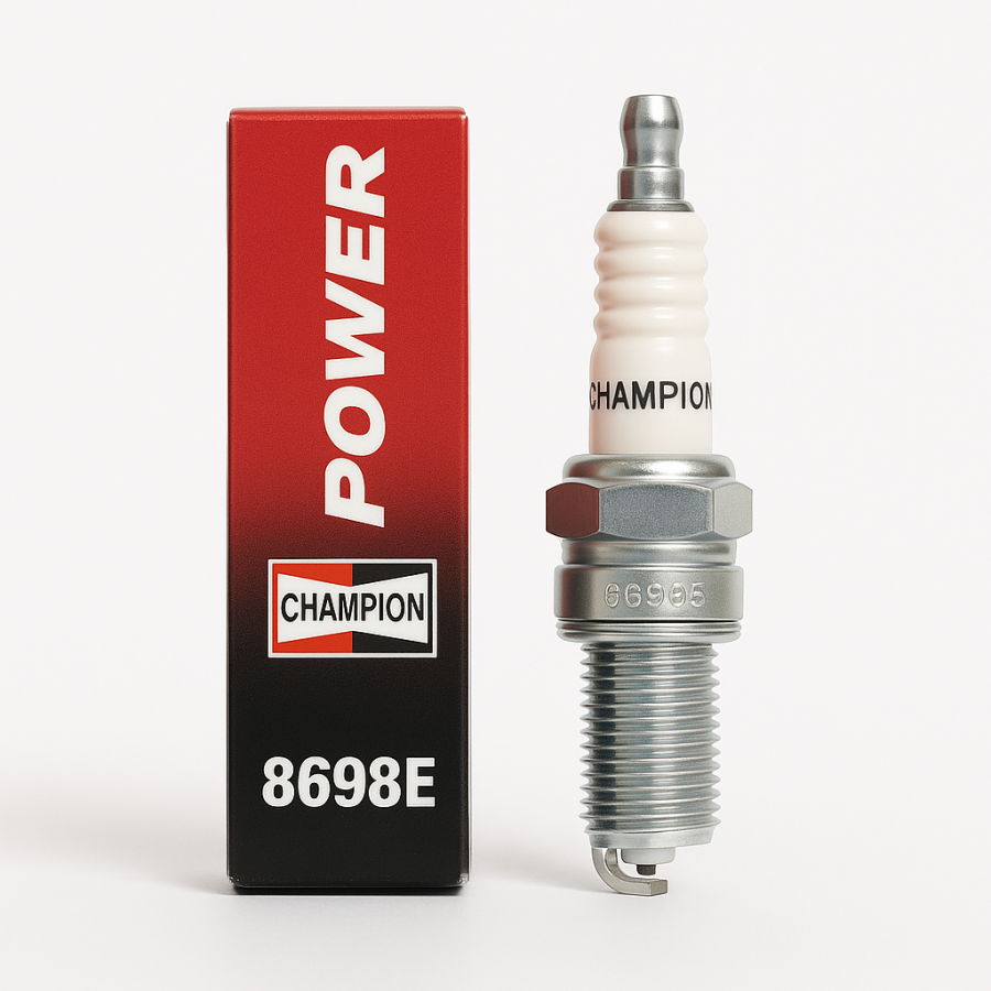 Μπουζί CHAMPION 8698E POWER – Αντιστοιχία CR8E, CR9E, CR9EK, CR8EIX, CR9EHIX-9 – 1 Τεμάχιο