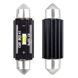 Λαμπάκια Πλαφονιέρας AMiO 41mm 12/24V 3,1W 5600K CAN-BUS Λευκό – 2 Τεμάχια
