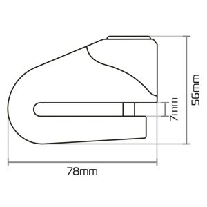 Κλειδαριά Δισκόφρενου OXFORD Quartz XD10 10mm Κίτρινη/Μαύρη – Αντικλεπτική Προστασία - Image 3