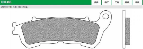 Τακάκια Φρένων FD0385BE1 — Newfren F388 Εμπρόσθια για SH300 (2006-2009) product-10617-1765045485 product-10617-1765045485