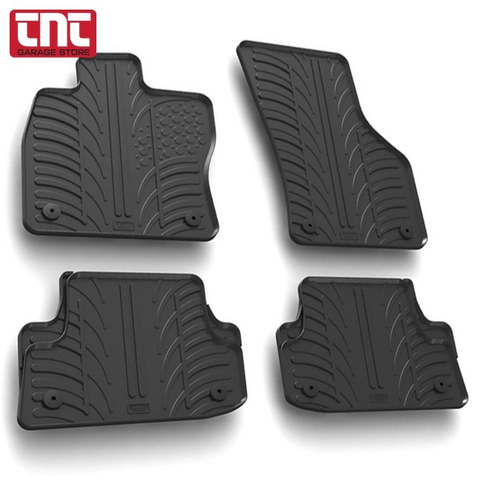 Πατάκια Σκάφη Λάστιχο AUDI A3 3D/Cabrio/Sedan/Sportback 2012–2020 Μαύρα SUMISURA LAMPA – 4 τεμάχια rubber_floor_mats_set_4pcs_bl