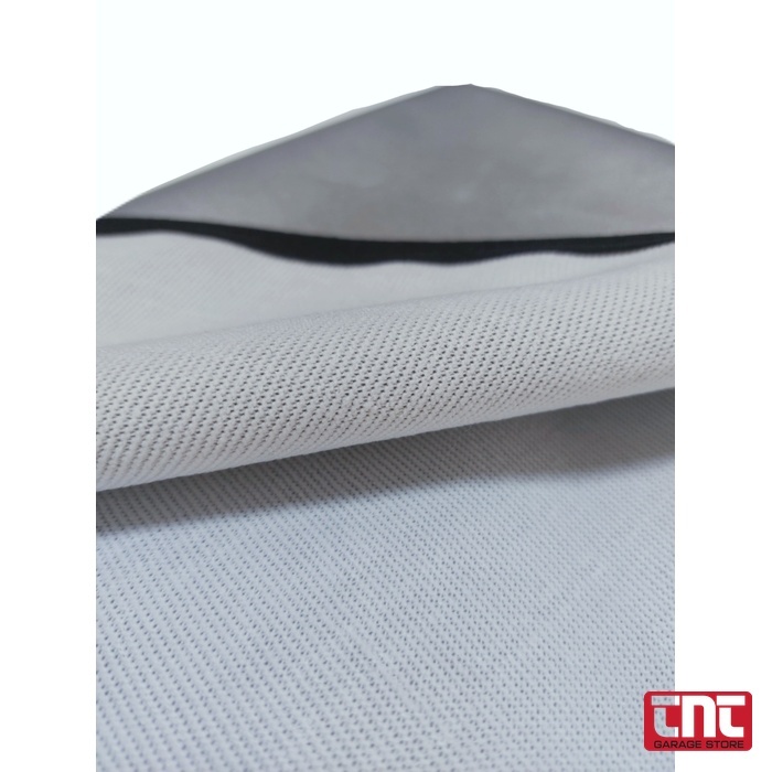 Ηλιοπροστασία Παρμπρίζ Εξωτερική 0.85 x 2.00 m — PVC με Βαμβακερή Επένδυση car_roof_lining_fabric_grey_texture_detail_with_logo_