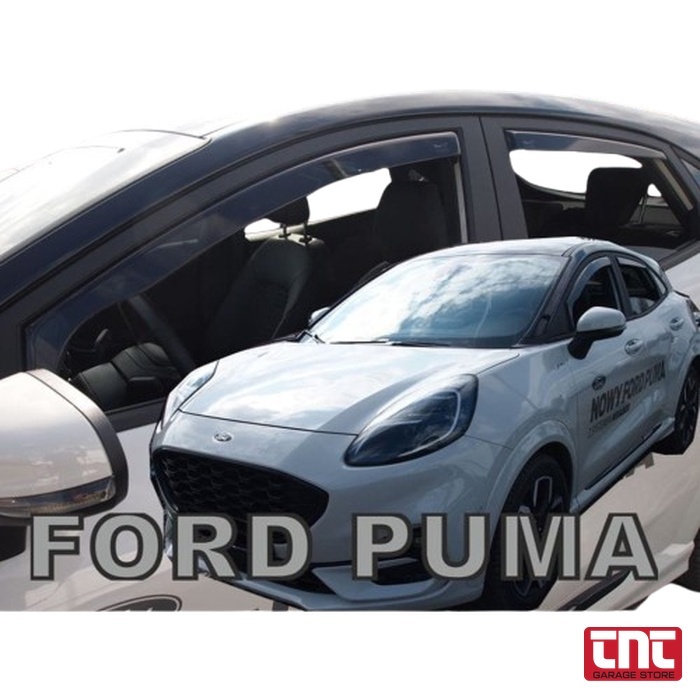 Ανεμοθραύστες Ford Puma 5D (2019+) HEKO — Σετ 4 Τεμαχίων από Εύκαμπτο Φιμέ Πλαστικό heko_wind_deflectors_set_ford_puma_front_rea