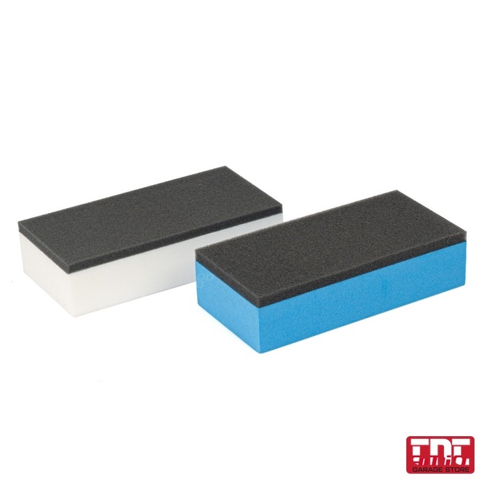 Σετ Σφουγγαριών Εφαρμογής Κεραμικής Επίστρωσης AMIO — 2 Τεμαχίων amio_car_wax_applicator_sponge_pads_set_blue_white_with_logo_70