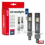 Λαμπτήρες LED H1 Series H25 CANBUS 12V 20W 2920lm 6000K CSP — E9 / ECE R10 amio_h25_led_headlights_h1_canbus_6000k_with_logo_700