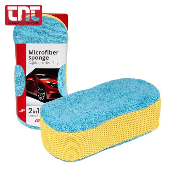 Σφουγγάρι Πλυσίματος Μικροΐνας 2in1 23x10x6cm – Amio amio_microfiber_sponge_2in1_blue_yellow_with_logo_700x700.jpg