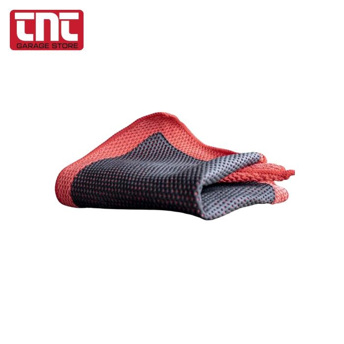 Πανάκι Μικροϊνών για Εφαρμογή Πηλού Amio 30x30cm – Microfiber με Πολυμερή Επίστρωση car_cleaning_microfiber_cloth_red_black_with