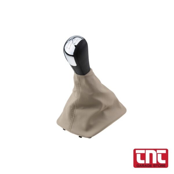 car_gear_shift_knob_beige_leather_boot_with_logo.jpg