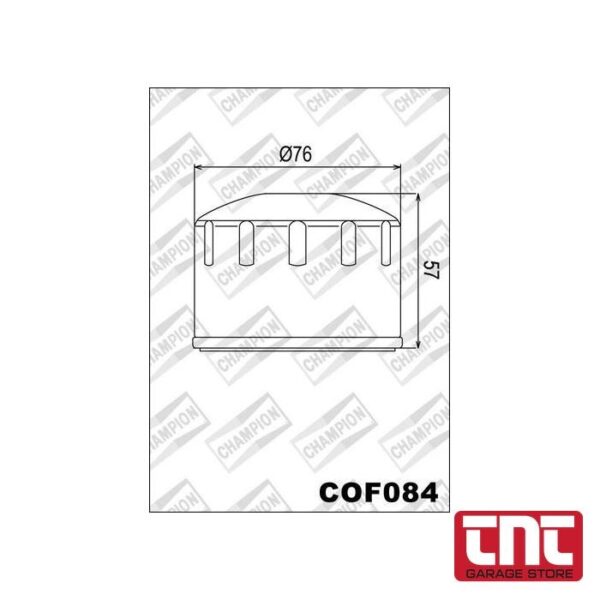 Φίλτρο Λαδιού COF084 HF184 Champion για Piaggio 500 και Συμβατά Μοντέλα champion_oil_filter_cof084_piaggio_500_dimensions_with_l