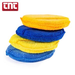 Σετ 4 Στρογγυλά Σφουγγάρια Γυαλίσματος με Λαβή 125mm – Amio microfiber_wash_mitts_4pcs_assorted_colors_with_logo_700x700.jpg