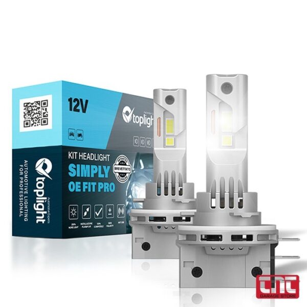 Kit Headlight TOPLIGHT SIMPLY H15 PRO 12V LED 6500K – 14.000 LUX – 30/10W (417595) toplight_kit_headlight_simply_oe_fit_pro_h7_1