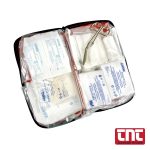 Φαρμακείο Πρώτων Βοηθειών – Πρότυπο DIN 13164 car_first_aid_kit_contents_open_red_bag_with_logo.jpg