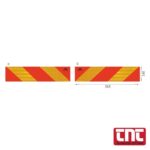 Ανακλαστήρες Φορτηγού Amio 565x140mm Αλουμινίου – Κόκκινο/Κίτρινο, Σετ 2 Τεμαχίων lampa_reflective_safety_strips_red_yellow_565x