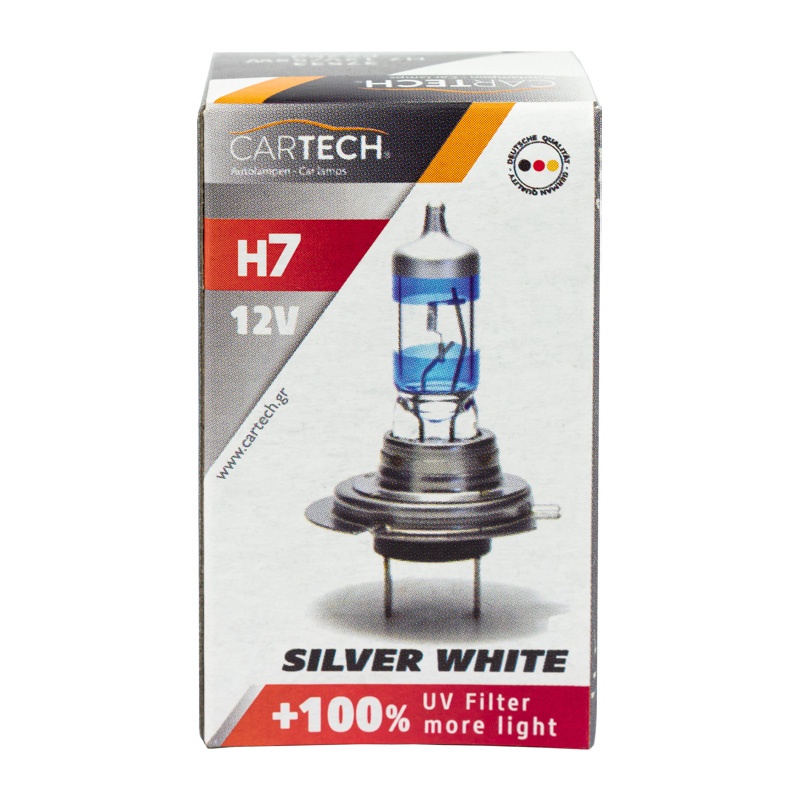 Λάμπα Αλογόνου Αυτοκινήτου H7 12V 55W PX26d +100% Silver White Ασημί Λευκό Φως 37533.jpg 37533.jpg