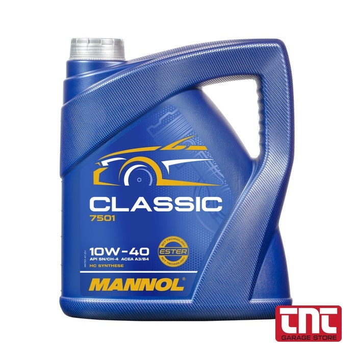 Λάδι Κινητήρα MANNOL Classic 10W-40 HC Synthesis με Εστέρες – Βενζίνης, Diesel & LPG/CNG – 4 Litre mannol_classic_7501_10w40